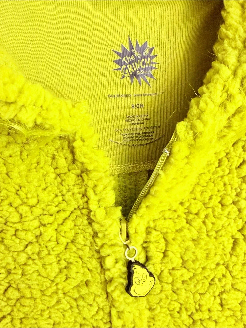 NEW Grinch sleepwear union suit pajama men size S